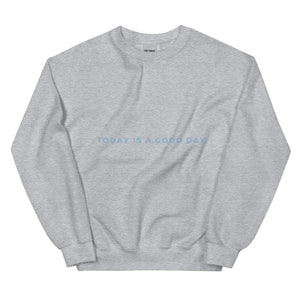 Gray and Blue Unisex Sweatshirt